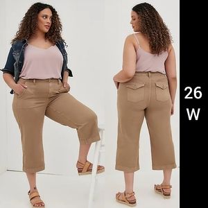 Torrid Crop Wide Leg Utility Pants